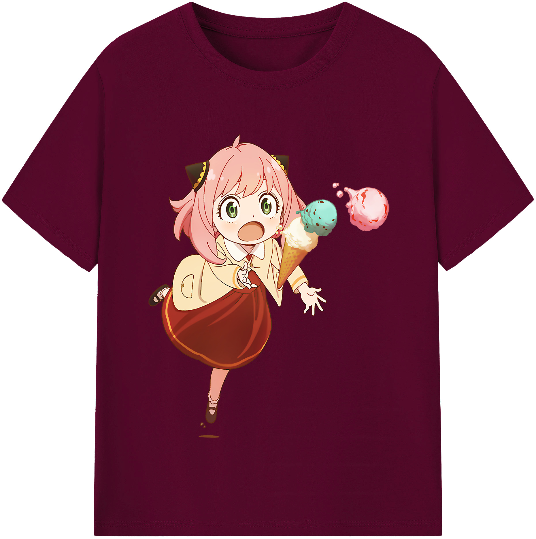 （画像用） SPY×FAMILY间谍家家酒 レディースカジュアルプリントTシャツ（綿100％）